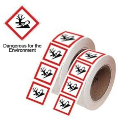 Image of Sitesafe 21 x 21mm Dangerous for The Environment GHS Symbols on A Roll