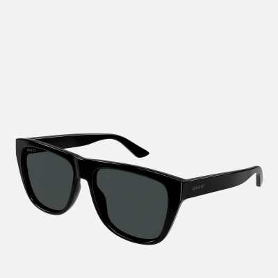 Image of Gucci Unisex Sunglasses, Size: 57, Black/smoke
