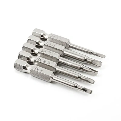 Image of 5pcs 1/4&quot; Hex Shank Triangle Screwdriver Bits Drill Magnetic 1.8/2.0/2.3/2.7/3mm