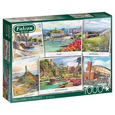 Image of Welcome to Wales Scenery Illustrated Jigsaw Puzzle 1000 Pieces