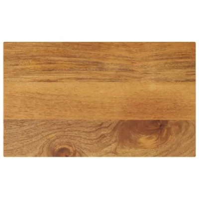 Image of vidaXL Wooden Table Top Replacement Rectangular Solid Mango Wood with Oak Finish, 50x30x3.8 cm, Rustic Dining for Home or Commercial Use