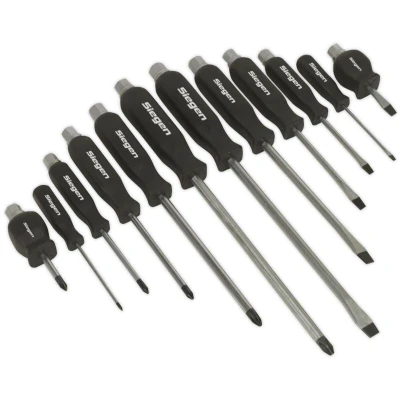 Image of Siegen Screwdriver Set 12pc Hammer Thru