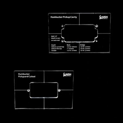 Image of KAISH Acrylic Humbucker Pickup Routing Template Templates 2pcs Whole Set