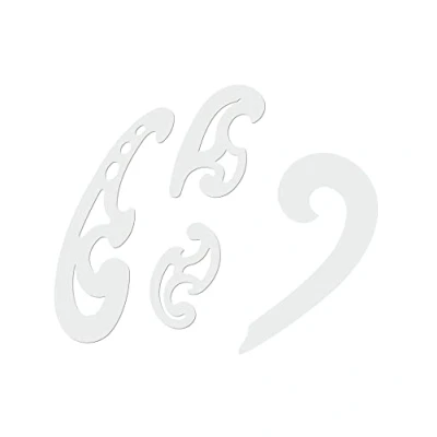Image of Liquidraw French Curve Set of 4 Rulers Clear Technical Drawing Stencil Templates Curves Armhole Ruler