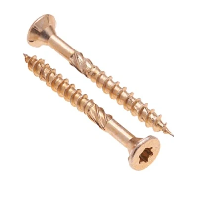 Image of 4.5mm Wood Screws Self Tapping Torx Yellow Carbon Steel with Zinc Plated Multi Purpose Timber Use Flat Head (Box of 250 pcs) Size: x 40mm