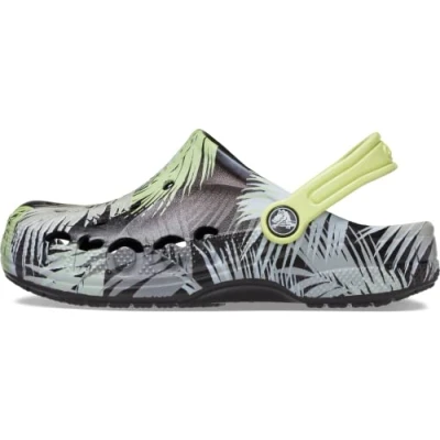 Image of Crocs Boy&#039;s Unisex Kids Baya Clog T, Tropical/Black Print, 4 UK Child