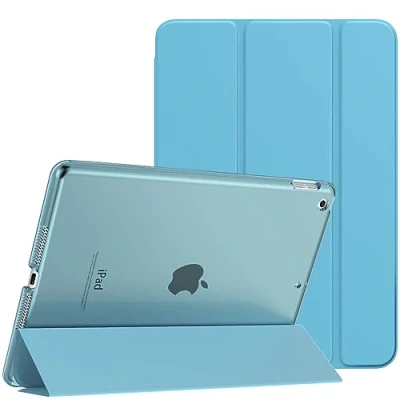 Image of MoKo Case for iPad 10.2 9th Generation 2021/ 8th 2020/ 7th 2019, Slim Stand Hard Back Shell Smart Cover inch, Auto Wake/Sleep, Misty Blue