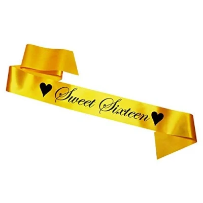 Image of My Pretty Little Gifts Sweet Sixteen Sash Yellow