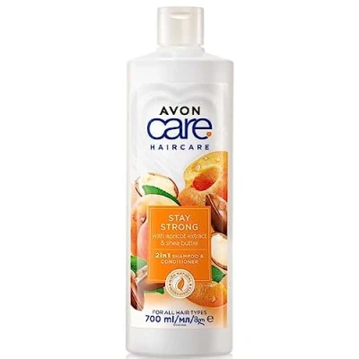Image of Avon Care Stay Strong 2 in 1 Shampoo &amp; Conditioner Infused with apricot extract and shea butter (1 Bottle)