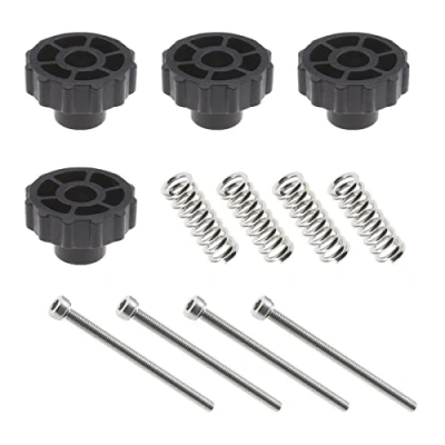 Image of YINETTECH 4 Set Hand Twist Leveling Nut &amp; Hot Bed Spring M3x47.5mm Screw Adjustment Kit for Most 3D Printer Bed/Platform