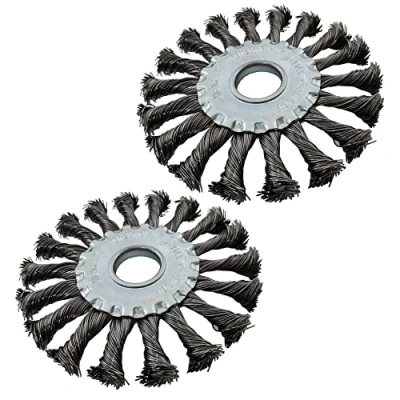 Image of (PACK OF 2) Twist Knot Wire Wheel For 115mm / 125mm Angle grinder x 22.2mm Brush