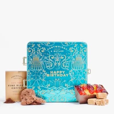 Image of Cartwright &amp; Butler Happy Birthday Coffee and Cake Gift Tin