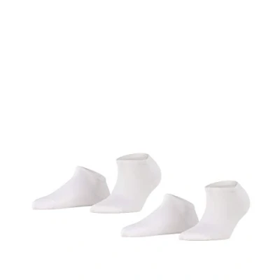 Image of ESPRIT Women&#039;s Uni 2 Pack W SN Cotton Low Cut Plain Pairs Trainer Socks, White (White 2000), 5.5 8