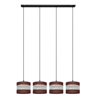 Image of Helen Straight Bar Pendant Ceiling Light Brown, Gold, Black 100cm