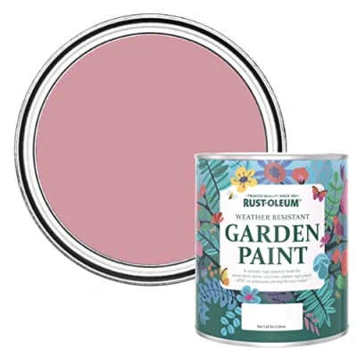 Image of Rust Oleum Pink Mould Resistant Garden Paint in Matt Finish Dusky 750ml