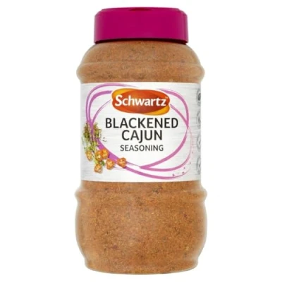 Image of Schwartz Blackened Cajun Seasoning, Expertly Blended with Chilli Powder, Herbs and Spices, Smoky Peppery Flavour, Versatile Ingredient, 550g