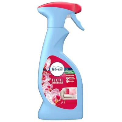 Image of Febreze Thai Orchid Textile Freshener 375 ml with fresh Air Technology, removes odours from your textiles and leaves a fragrance