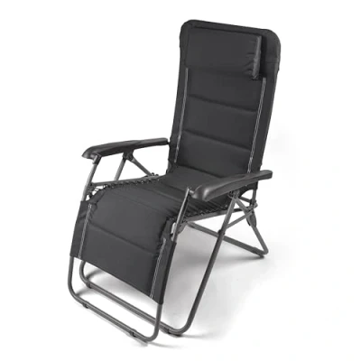 Image of Kampa Reclining &amp; Folding Camping Chair Foldable Portable Padded Chairs for Adults Great Comfy Camp, Beach, Picnic Festival Trips Model: Serene Firenze
