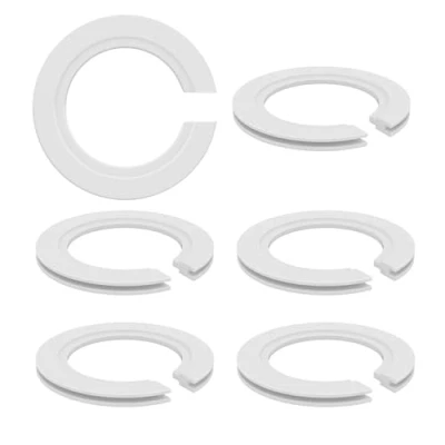 Image of 6 Piece E27 to E14 Plastic Lamp Shade Ring Converter, 42mm 29mm Lampshade Reducer Ring, Light Adapter Support with Duplex Fitting
