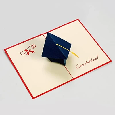 Image of Graduation Pop Up 3D card. A Delightful surprise greeting card congratulations gift for Graduates and Students. 10cmx15cm