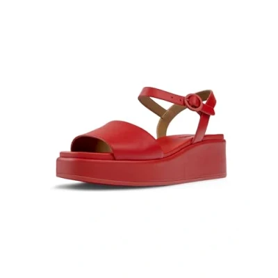 Image of Camper Wedge sandals, Women&#039;s, Size: 5, Hellrot Leather