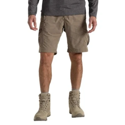 Image of Craghoppers Men&#039;s NosiLife Cargo II Shorts with 10 pockets Including a zip&#039;n&#039;clip security pocket and mobile phone (UK, Waist, 34, Regular, Beige)
