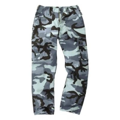 Image of Youths/Kids Military Combat Cargo Trousers Camo (7 8 Years, Midnight)