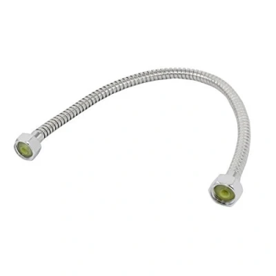Image of N/A Stainless Steel Bathroom Shower Hose 1/2 BSP 50cm Length Silver Tone