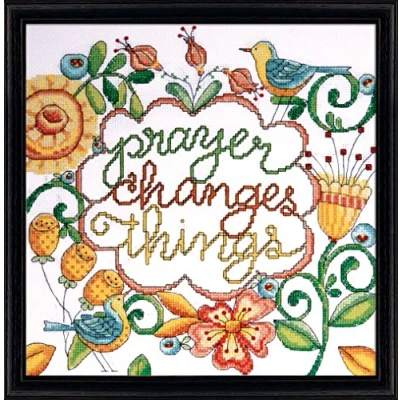 Image of Design Works Prayer Cross Stitch Kit, Multi Colour