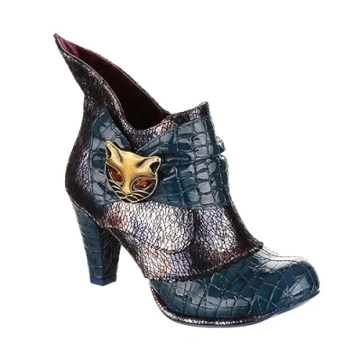 Image of Irregular Choice Miaow Boots, Navy, EUR 41 (UK 7.5)