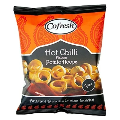 Image of Cofresh Hot Chilli Potato Hoops (80g) Pack of 6