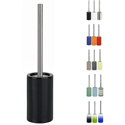 Image of Spirella Tube Stoneware Toilet Brush, Black