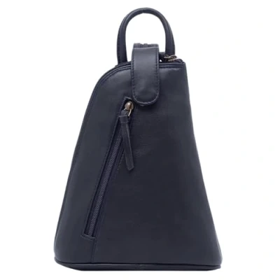 Image of Lloyd Baker London Genuine Leather Backpack, Real Backpack for Women, Daypack, Women’s Compact Handbag, BHIWANI (NAVY)