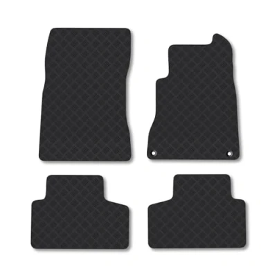 Image of Rubber Car Mats Compatible with Mercedes Glb (2021 ) Tailored Fit Floor Set Accessory Black Custom 4 Pieces Clips Anti Slip Backing, Heavy Duty &amp; Waterproof