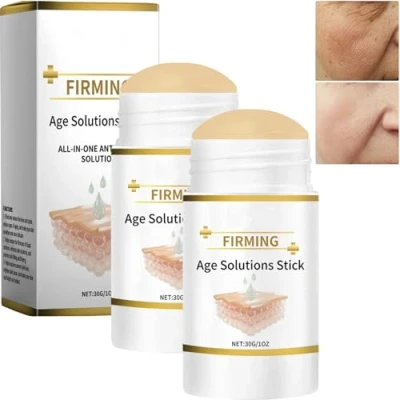 Image of Korean Age Solutions Stick, Collagen Peptides Firming Serum Luxurious Cream Moisturizer, Retinol Smooths Wrinkles Skin Tightening Stick (2Pcs)