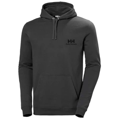 Image of Helly Hansen Mens Nord Graphic Pull Over Hoodie Sweatshirt, 984 Ebony 2, XXL UK