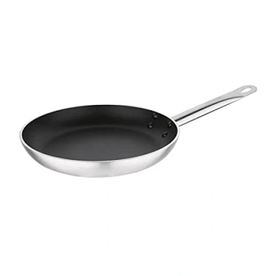 Image of Vogue CB902 Non Stick Induction Frypan 280X45mm Frying Kitchen Heavy Duty Cookware, Silver