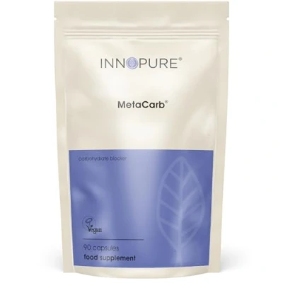 Image of INNOPURE MetaCarb® Carb Blocker Capsules High Strength Formulation with White Kidney Bean Extract, UK Made, 90
