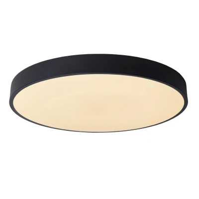 Image of Unar Modern Flush Ceiling Light Ø 49.5cm LED Dim. 1x36W 2700K 3 StepDim Black