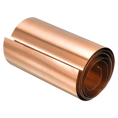 Image of uxcell Copper Sheet Roll, Metal Foil Plate 1000mm x 100mm 0.15mm