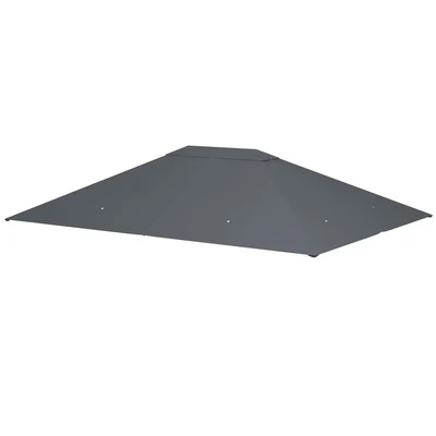 Image of Outsunny 3 x 4m Gazebo Replacement Canopy Cover Roof Dark Grey