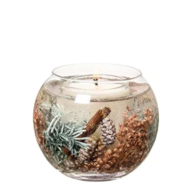 Image of Seasonal Collection Juniper Berry &amp; Cedar Natural Wax Scented Candle Gel Fishbowl