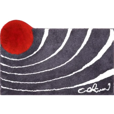 Image of Grund Designer Bath Mat COLANI, Ultra Soft and Absorbent, Anti Slip, 5 Years Warranty, Colani 2, 70x120 cm, Anthracite