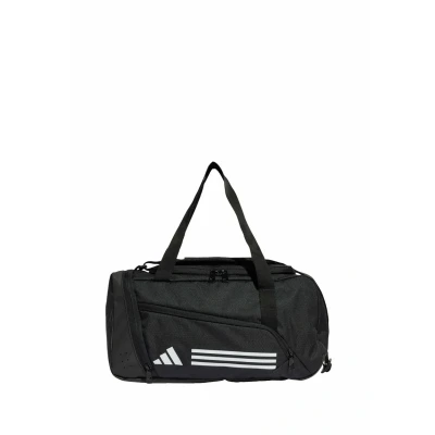 Image of adidas Unisex Essentials 3 Stripes Duffel Bag, Black/White, XS
