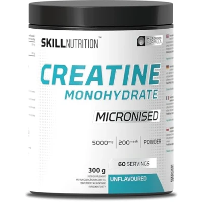 Image of Skill Nutrition Creatine Unflavoured 300g Micronized Monohydrate for Enhanced Absorption &amp; Performance Supports Strength, Muscle Growth, and Recovery Vegan Friendly, Pure Formula