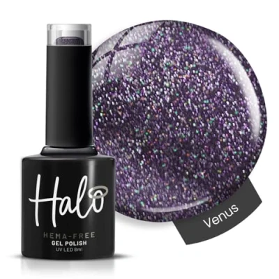Image of Halo Gel Polish 8ml Venus. UV/LED Nail Polish, Long Lasting &amp; Easy To Apply. Soak Off Art Colours For Manicure Pedicure. Professional Home Use.