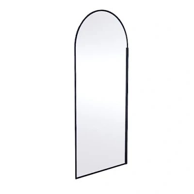 Image of Hudson Reed Arched Wet Room Shower Screen 900mm 8mm Black