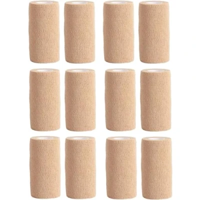 Image of Cohesive Bandage 12 rolls x 10 cm 4.5 m, First Aid, Sports/Cobox Vet Adhesive Bandages, schwarz skin color