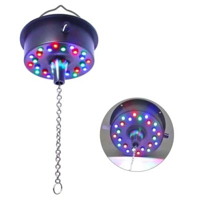 Image of 5 RPM 9 Adjustable Mirror Ball Rotating Motor with 24 RGB Led Light for 4 6 8 12&quot; Disco Balls (Not Include) Party Decoration DJs Bands Pubs Nightclubs KTV (USB Powered/Battery Powered)