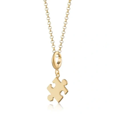 Image of Lily Charmed 18ct Gold Plated Jigsaw Puzzle Necklace with 18&quot; Chain